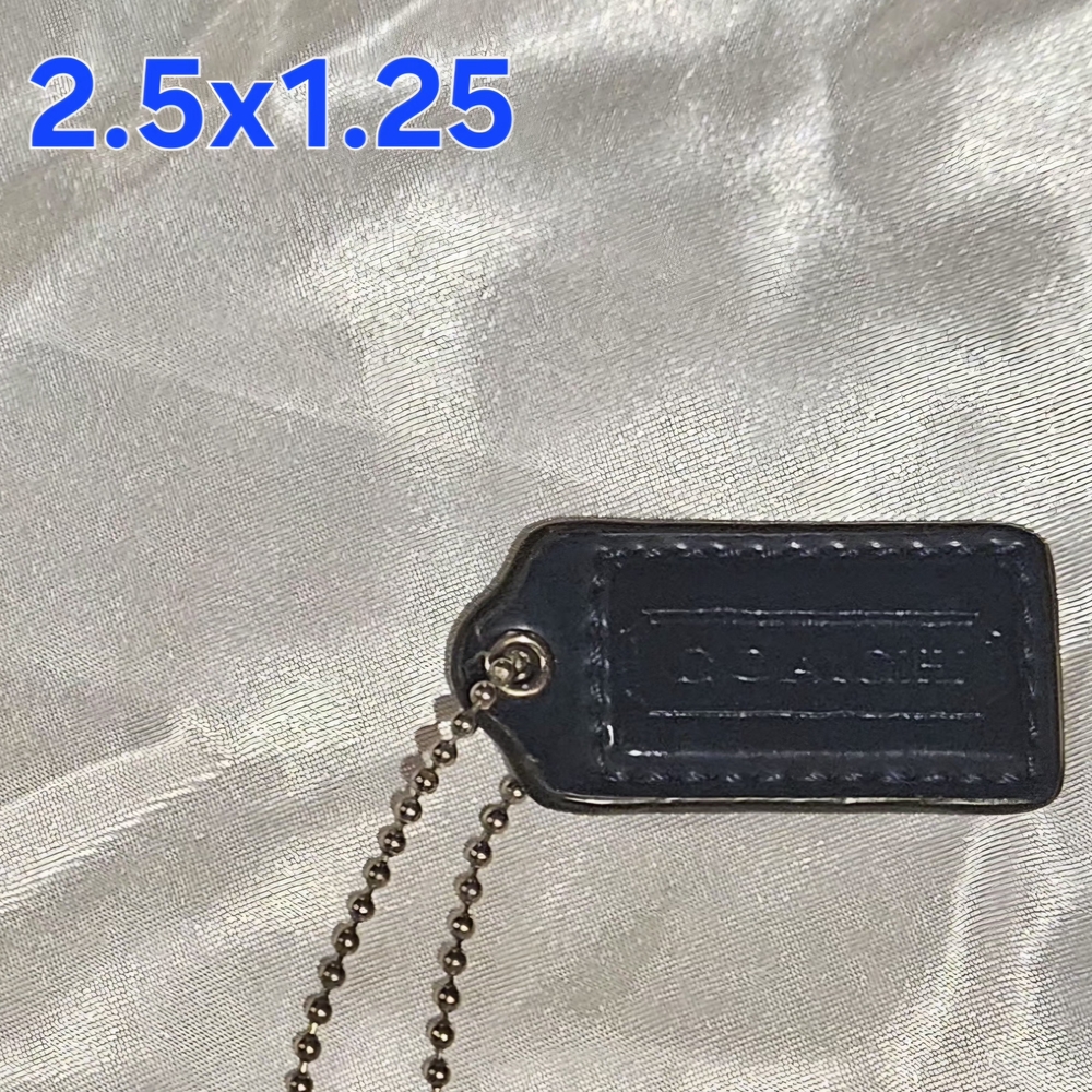 Coach Black Leather Hangtag